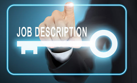 Man Pointing At A Key With The Words Job Description Above It