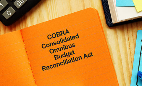 Orange Book On Top Of A Desk With The Title Consolidated Omnibus Budget Reconciliation Act
