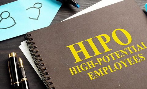 Notebook On A Desk With The Title Hipo High Potential Employee