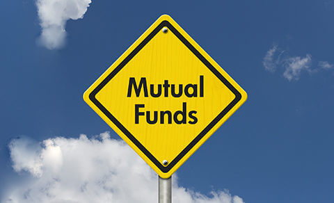 Yellow Mutual Funds Sign