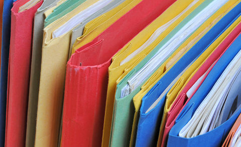 Stack Of Colorful Files