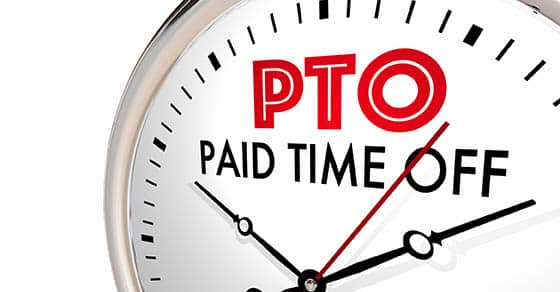 Pto Paid Time Off Clock Vacation Hours Leave D Illustration