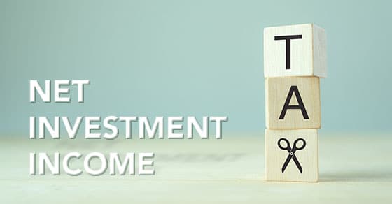 Net Investment Income with three blocks that spell TAX