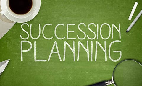 Succession,planning,concept,on,blackboard,with,pen