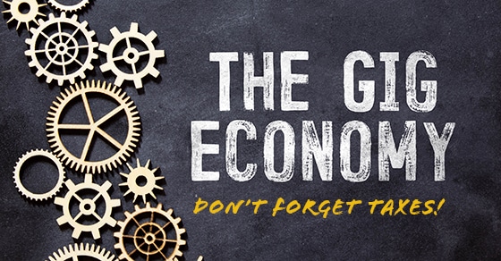 Image, shows, bold, text, "The, Gig, Economy,", with, the, note, "Don't, forget, taxes!", alongside, gears, symbolizing, the, moving, parts, and, tax, responsibilities, of, gig, work.
