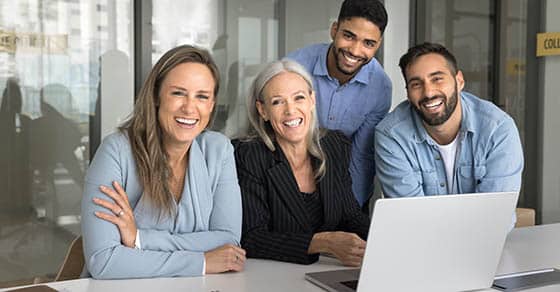 Happy,diverse,business,team,posing,for,professional,corporate,portrait,at