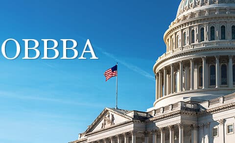 Capitol, building, American, flag, blue, sky, OBBBA, legislation, government, policy.