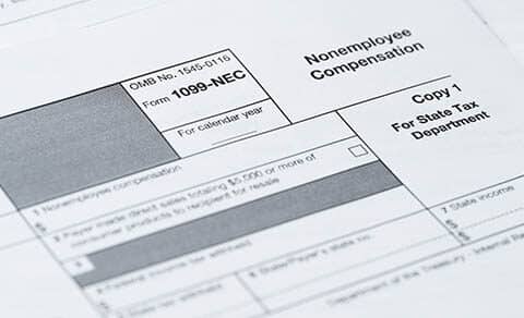 Form, Nec,,nonemployee,compensation,,irs,tax,return,filing,document,close Up