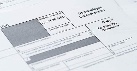 Form, Nec,,nonemployee,compensation,,irs,tax,return,filing,document,close Up