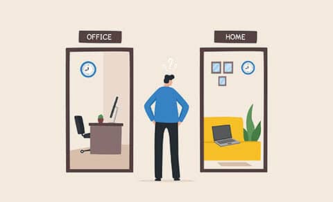 Differences,between,working,from,home,vs,office.,work,four,days