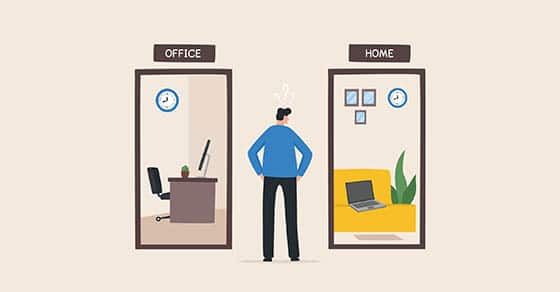 Differences,between,working,from,home,vs,office.,work,four,days