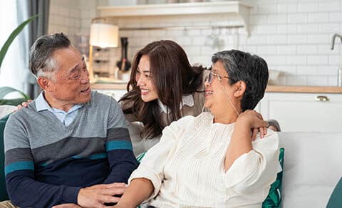 Portrait,of,loving,asian,family,,,mature,asian,parents,with