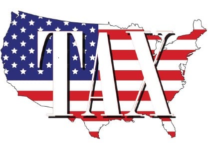 USA, with, the, word, Tax