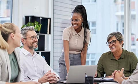 Were,loving,your,ideas.,shot,of,a,young,businesswoman,giving