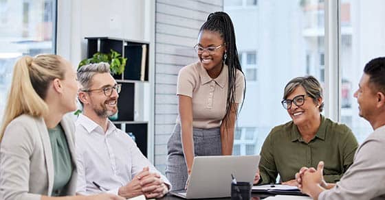 Were,loving,your,ideas.,shot,of,a,young,businesswoman,giving